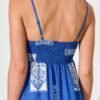 Midi Sundress in Blue with White Print