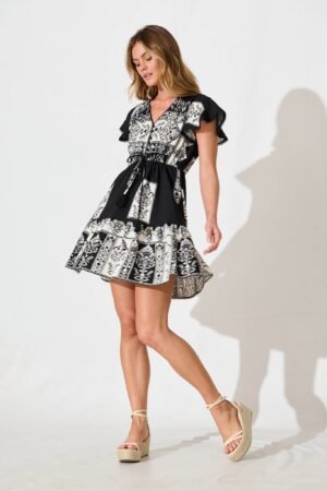 241107_StFrock_Jordan_AM_S1222-423-BLK-WHT_0827.jpg Dress in Black with White Print