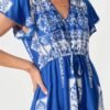 Dress in Blue with White Print
