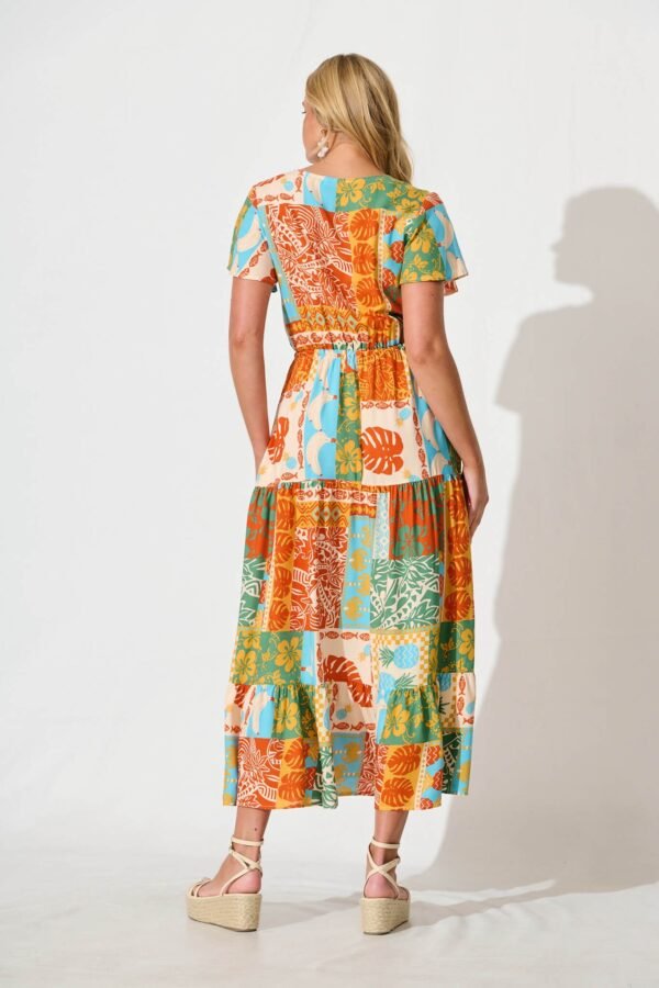 241112_StFrock_Phoebe_A57568-2-MUL-ORG_0405.jpg Midi Dress in Multi Orange Print