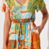 241112_StFrock_Phoebe_A57568-2-MUL-ORG_0416.jpg Midi Dress in Multi Orange Print