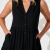 241112_StFrock_Phoebe_A61003-BLK_0778.jpg Dress in Black Linen Blend