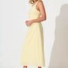 Maxi Sundress in Lemon Cotton