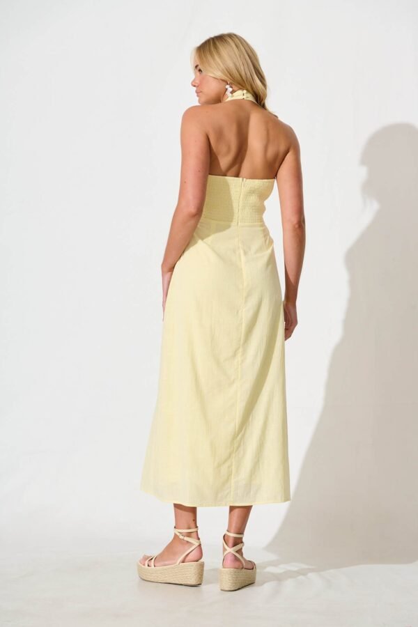 Maxi Sundress in Lemon Cotton