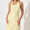 Maxi Sundress in Lemon Cotton