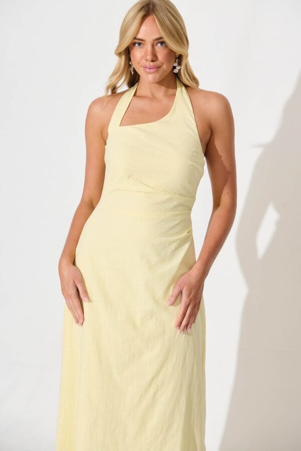 Maxi Sundress in Lemon Cotton