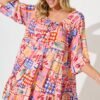Dress In Multi Conversational Print