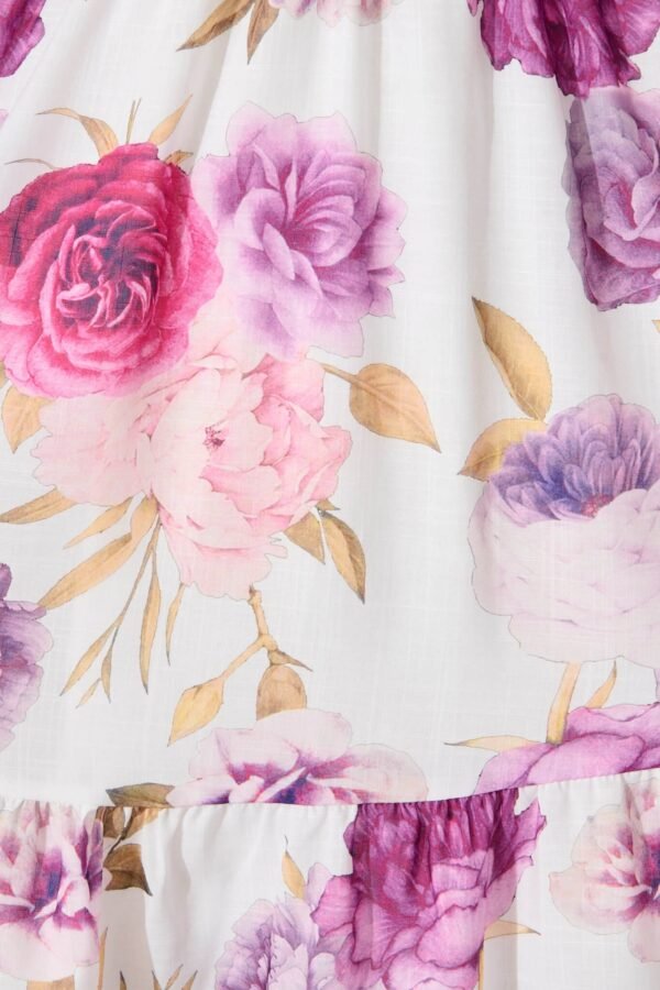 Midi Dress in Lilac Floral