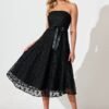 241112_StFrock_Phoebe_XW20910SS-BLK_0717.jpg Midi Dress in Black Floral Embroidered Tulle