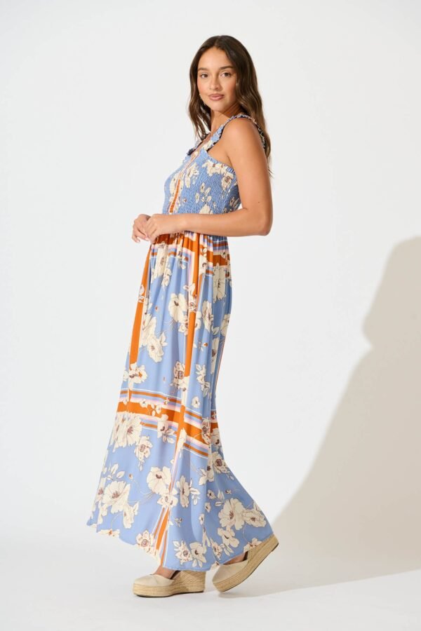 241114_StFrock_Milly_AM_2012322-9-BLU-CRM-FLO_0905.jpg Maxi Dress In Blue with Cream Flower