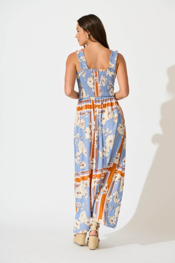 241114_StFrock_Milly_AM_2012322-9-BLU-CRM-FLO_0909.jpg Maxi Dress In Blue with Cream Flower