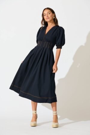 Midi Dress In Navy