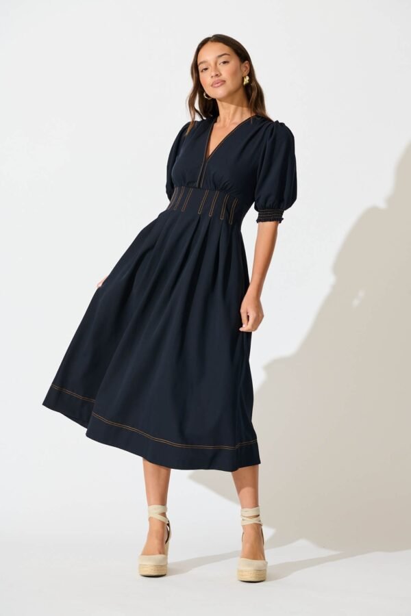 Midi Dress In Navy