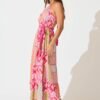 Midi Sundress in Pink Multi Patchwork