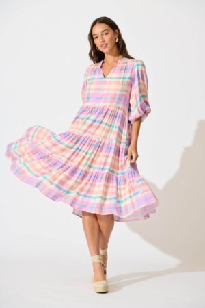 241114_StFrock_Milly_AM_TFE7311-50-STF-PNK-CHE_1008.jpg Dress In Pink Check
