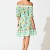 Dress in Green with Multi Fruit Print