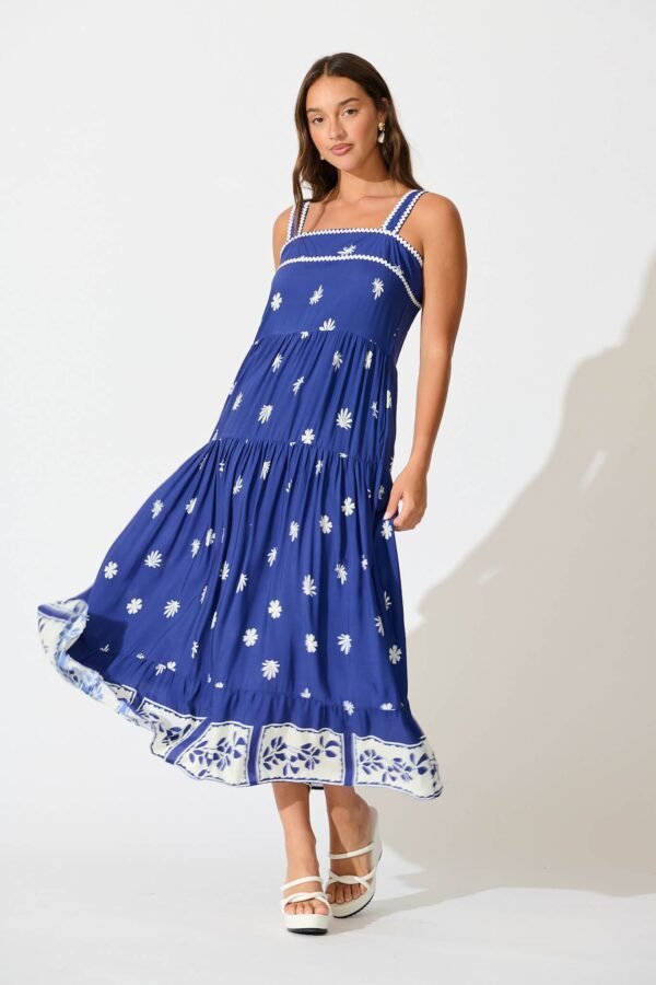 241114_StFrock_Milly_PM_C24200511-BLU-WHT_0102.jpg Maxi Sundress in Blue with White Border Print Ric Rac