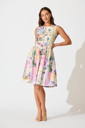 Dress in Multi Pastel Floral