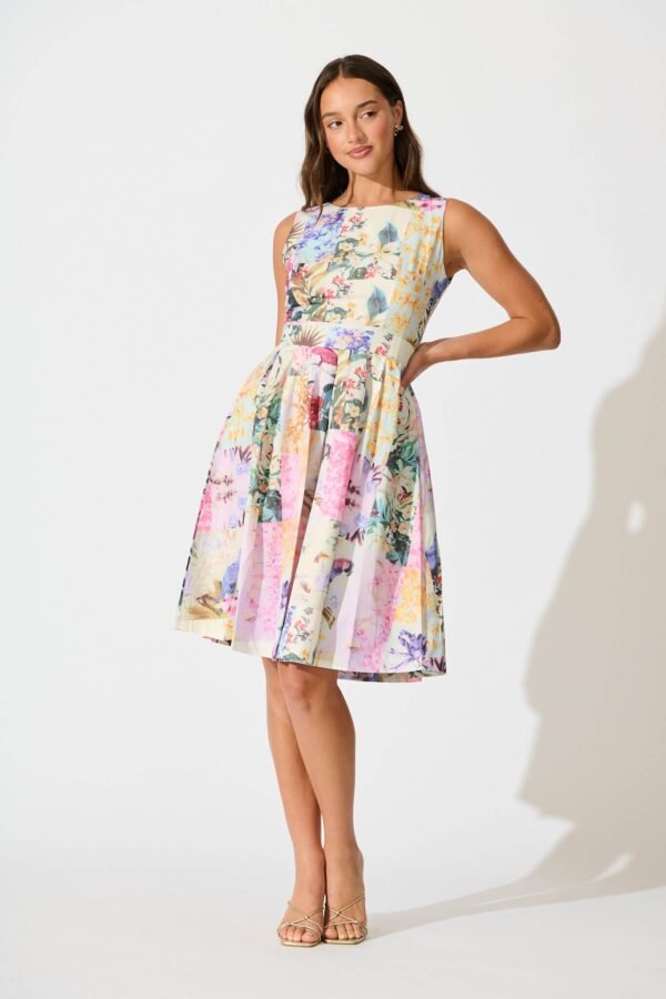 Dress in Multi Pastel Floral