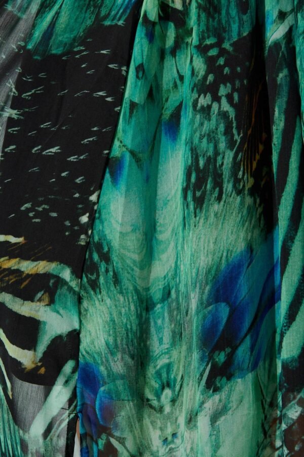 241114_StFrock_Milly_PM_LA0386-12SS-GRN-MUL_5958.jpg Halter Neck Maxi Dress in Green Multi Chiffon