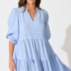 241114_StFrock_Milly_PM_TF7311-51-STF-BLU-CHE_0066.jpg Dress In Cornflower Blue Gingham Cotton