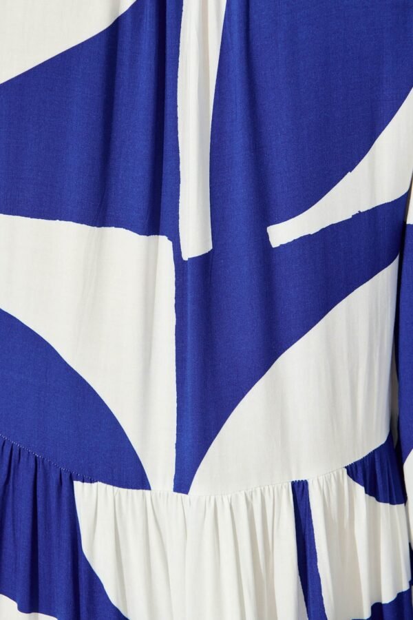 Dress In Navy Geo Print