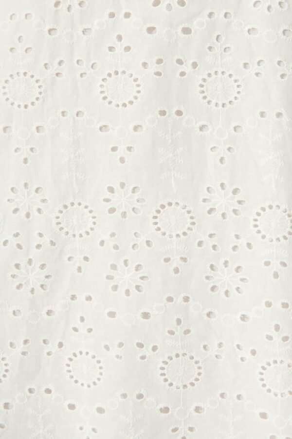 Dress in White Broderie Cotton