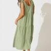 Maxi Sundress in Khaki Linen Blend