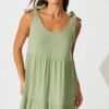 Maxi Sundress in Khaki Linen Blend