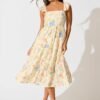 Midi Sundress in Cream Multi Floral