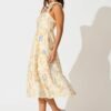 Midi Sundress in Cream Multi Floral