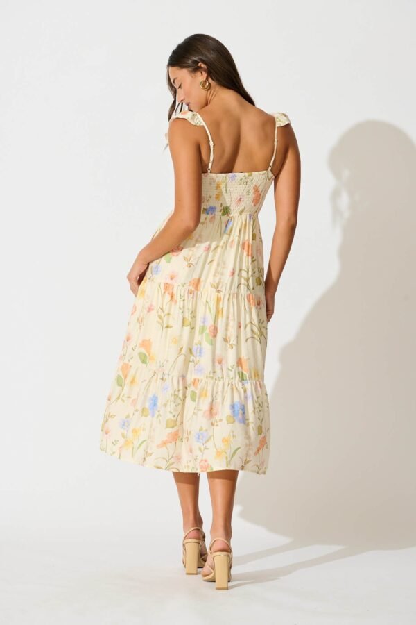 Midi Sundress in Cream Multi Floral