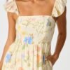 Midi Sundress in Cream Multi Floral