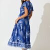 241121_StFrock_Milly_AM_S1283-428-BLU-WHT-FLO_0760.jpg Maxi Dress in Blue with White Floral