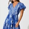241121_StFrock_Milly_AM_S1283-428-BLU-WHT-FLO_0772.jpg Maxi Dress in Blue with White Floral