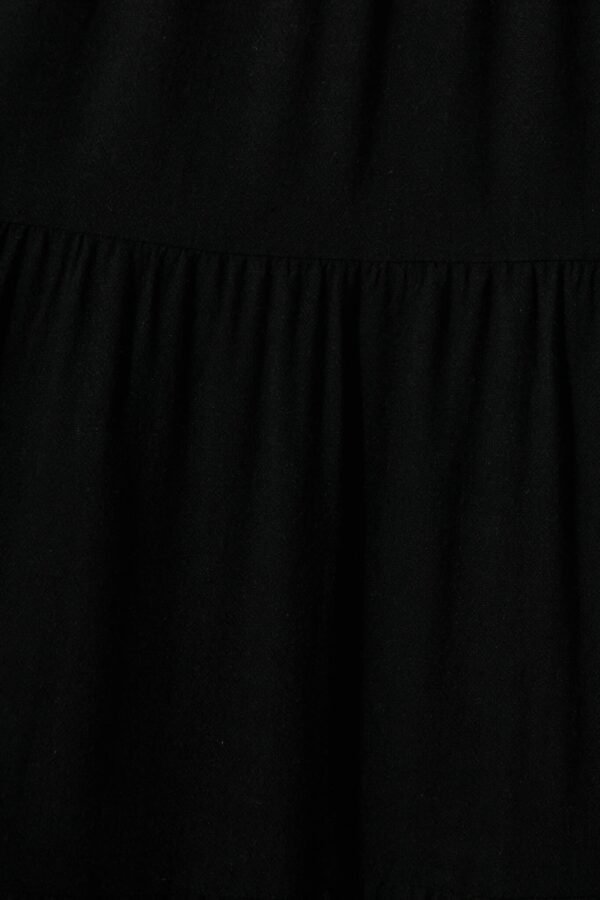 Maxi Sundress in Black Linen Blend