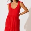 Maxi Sundress in Red Linen Blend