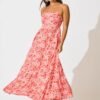 Maxi Sundress In Red Paisley