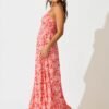 Maxi Sundress In Red Paisley