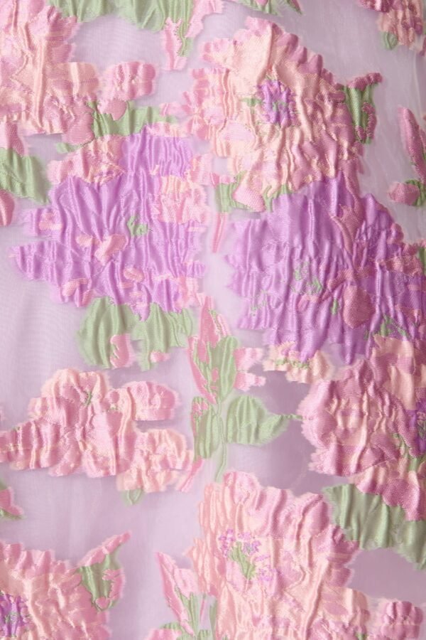 Dress in Lilac Floral Organza Jacquard