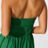 241121_StFrock_Milly_PM_K2432-GRN_0227.jpg Halter Neck Maxi Dress in Green Cotton