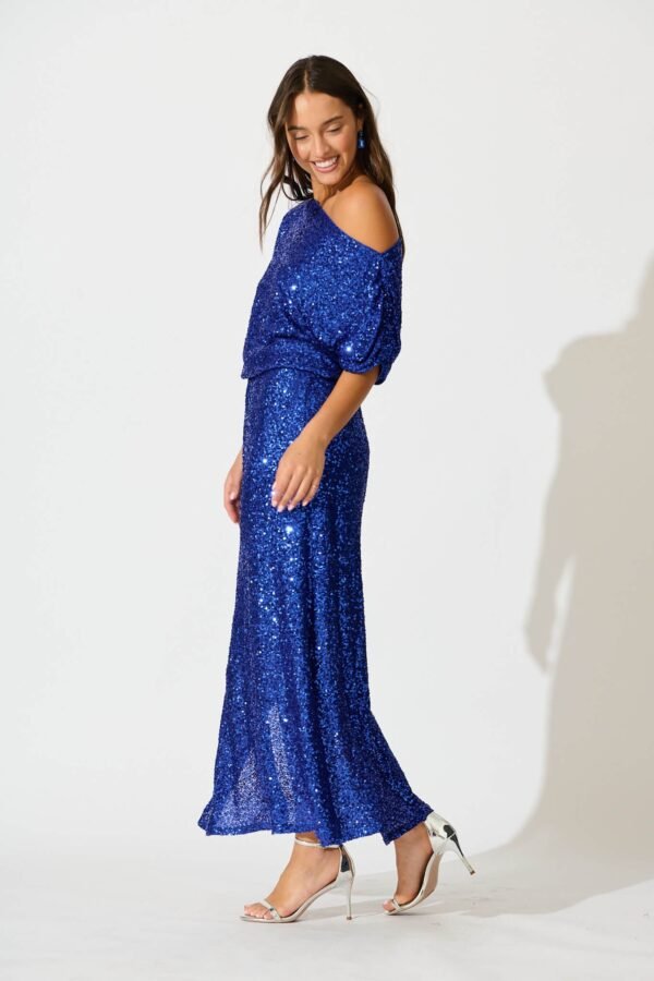 241121_StFrock_Milly_PM_S1260-BLU_0690.jpg Maxi Dress in Cobalt Blue Sequin