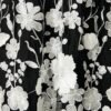 Maxi Dress in Black and White Embroidered Tulle