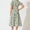 Midi Dress in Multi Floral Cotton
