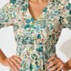 Midi Dress in Multi Floral Cotton