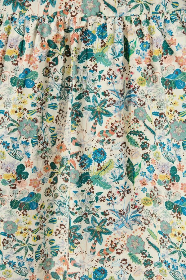 Midi Dress in Multi Floral Cotton