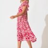 241126_StFrock_Phoebe_C24117452-RED-WHT_1065.jpg Midi Dress in Raspberry with White Print