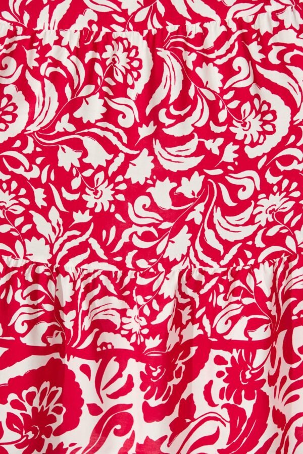 241126_StFrock_Phoebe_C24117452-RED-WHT_1084.jpg Midi Dress in Raspberry with White Print