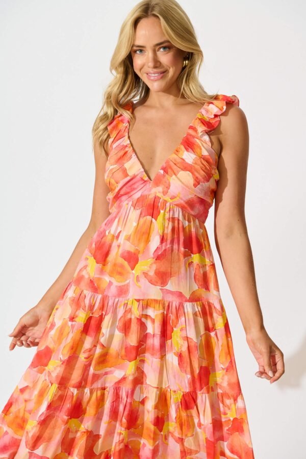 241126_StFrock_Phoebe_DA16843-ORG-RED-MUL_0594.jpg Maxi Sundress In Orange and Red Multi