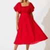 241126_StFrock_Phoebe_LOL10967-5-RED_0940.jpg Maxi Dress In Red Linen Blend
